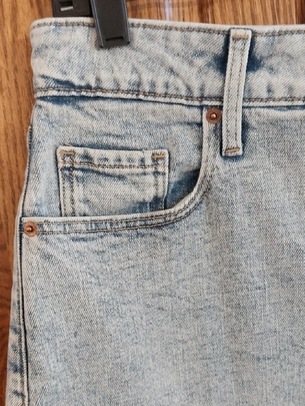 Old Navy NWT High-Rise Secret Slim Denim Skirt Women's Size 12 Light Denim Wash